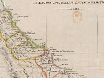 PARACEL seu Cát Vàng, trích “An Nam đại quốc họa đồ”, 1838, Tabert. 84x45 cm. Nguồn: Courtesy Olin Library Map Collection, Cornell University, G8005 1838. T3. 