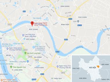 Vị trí ngân hàng VietinBank bị cướp. Ảnh: Google Maps.