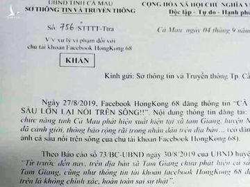 Cà Mau đề nghị xử lý trang Facebook tung tin cá sấu nổi trên sông