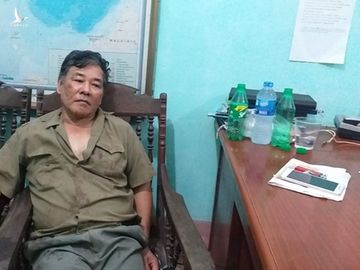 Đối tượng Bùi Xuân Hồng khi bị bắt giữ. Ảnh TL.