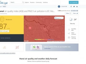 Bi nhan tin de doa, AirVisual dung cung cap ung dung tai Viet Nam
