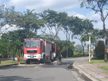 Cháy công trình thi công tòa nhà cao nhất Sài Gòn, sát hầm Thủ Thiêm