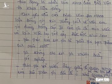 Giải trình của bà Ái Sa (thật) với đơn vị công tác - Ảnh: TA 