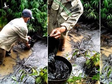 Công ty sông Đà thuê người dân vớt dầu thải với giá 500.000 đồng/ngày công từ ngày 9/10 