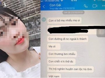 Trà My và tin nhắn gửi cho mẹ trước khi chết. Ảnh: Daily Mail 