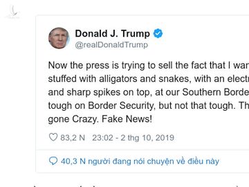 Phản bác rằng đây là ''tin giả'', ông Trump tweet: ''Tôi có thể cứng rắn với chính sách biên phòng, nhưng không đến nỗi cứng rắn đến thế.'' 