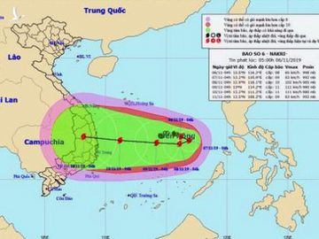 Bão số 6 đang tiến chậm trên Biển Đông, hướng vào miền Trung - Ảnh 2.