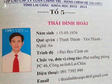 Công an tỉnh Lai Châu xác nhận ông Hoài đã dùng bằng cấp giả và đang đề xuất hình thức xử lý lên Bộ Công an 