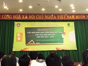 Một hội nghị tập huấn do Sở Giáo dục và Đào tạo TP.HCM tổ chức cho khối trường tiểu học tại tỉnh Bình Định ngày 30/3/2018 