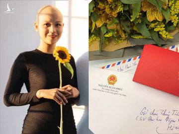 Thủ tướng gửi thư và hoa cho nữ sinh ung thư đi thi duyên dáng 