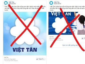 Trang Facebook Việt Tân đang sử dụng quảng cáo để tuyên truyền thông tin sai lệch 