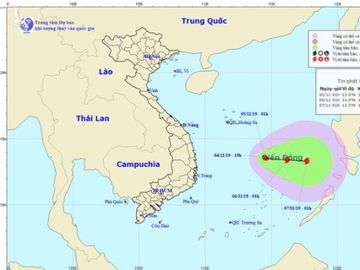 Áp thấp nhiệt đới có khả năng mạnh lên thành bão, di chuyển rất phức tạp