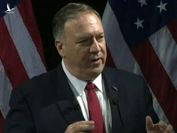 Ngoại trưởng Mỹ Mike Pompeo chỉ trích Trung Quốc trong một sự kiện do Viện Nghiên cứu Hudson tổ chức ngày 30.10.2019 /// Ảnh chụp màn hình Fox News