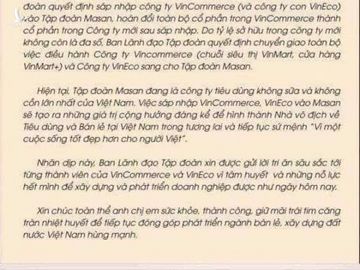 Sáp nhập với Masan, lãnh đạo Vingroup viết tâm thư cho nhân viên - 1