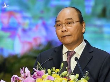 Thủ tướng Nguyễn Xuân Phúc phát biểu tại lễ kỷ niệm sáng 21.12 /// Ảnh Gia Hân