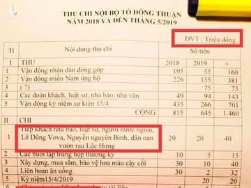 Tại nhà bố con Lê Đình Kình lực lượng Công an đã thu giữ nhiều tài liệu của nhóm đồng thuận trong việc vận động quyên góp tiền, hứa hẹn chia chác đất đai khi tái chiếm thành công.