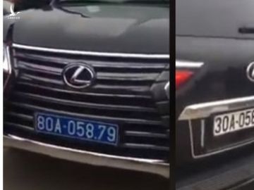 Xác minh thông tin "xế sang" Lexus đầu đeo biển xanh 80A, đuôi đeo biển trắng 30A