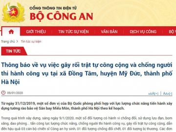 Bộ Công an thông tin về tình hình ở xã Đồng Tâm - Ảnh 1.