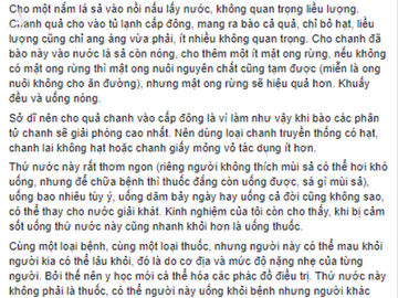 Thông tin về cách nấu loại nước này được lượng