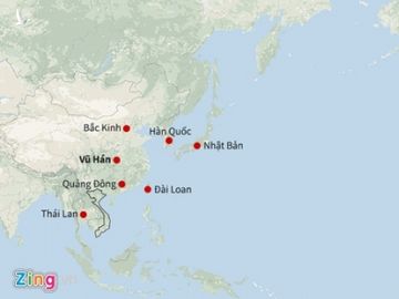 Can Tet, Bo Y te hop khan vi dich virus la tu Trung Quoc hinh anh 1 Map_Virus_corona_zing_1.jpg