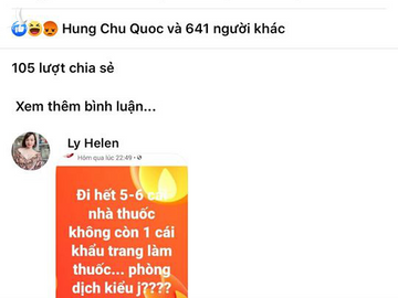 Có người lên nhóm kín Facebook kêu gọi không nhập, không bán khẩu trang.