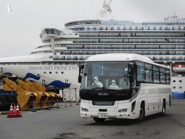 The Diamond Princess is docked in Yokohama. Photo: AP