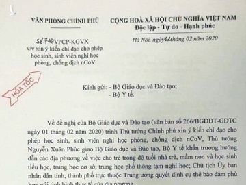 Thủ tướng chỉ đạo tạm cho học sinh nghỉ học phòng tránh corona - Ảnh 1.