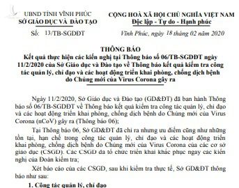 38 hoc sinh duoc theo doi o Vinh Phuc co suc khoe binh thuong hinh anh 1 vinh_phuc.jpg