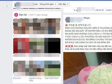 Du học sinh trở về từ Hàn Quốc bày tỏ tâm tư lên mạng xã hội facbook trong lúc tự cách ly tại nhà /// Ảnh Lê Tân