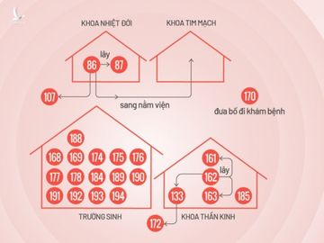 28 ca nCoV tại Bệnh viện Bạch Mai, đến sáng 30/3. Đồ họa: Tiến Thành.