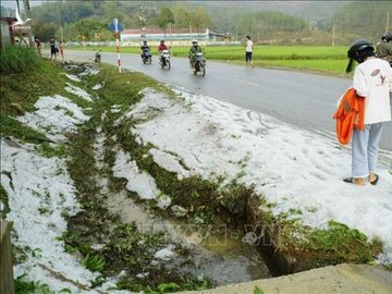 Mưa đá rơi trắng như tuyết tại Điện Biên - Ảnh 8.