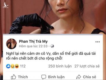 Trà My bị chỉ trích gay gắt vì phát ngôn vô cảm giữa dịch bệnh Covid-19 /// Ảnh: FBNV/Chụp màn hình