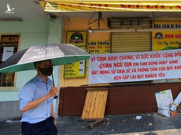 Nhiều cửa hàng ăn uống chấp hành "lệnh" ngưng hoạt động của UBND TP.HCM /// Ảnh: Nguyên Vũ
