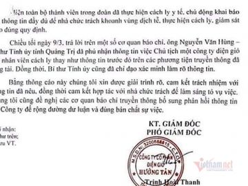 Công ty điện gió 'mượn lời' Bí thư Quảng Trị phủ nhận đánh tráo cách ly