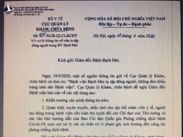 Bộ Y tế đề nghị xử lý việc 'tụ tập đông người' ở Bệnh viện Bạch Mai - ảnh 1