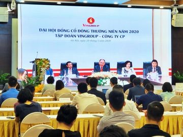 Phiên họp thường niên năm 2020 của Vingroup tổ chức sáng 28/5. Ảnh: Minh Sơn.