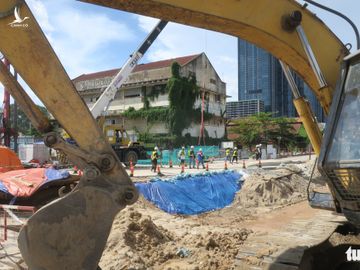 Nhà ga ngầm Ba Son tuyến metro đã thành hình giữa lòng Sài Gòn - Ảnh 3.