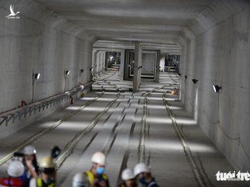 Nhà ga ngầm Ba Son tuyến metro đã thành hình giữa lòng Sài Gòn - Ảnh 1.