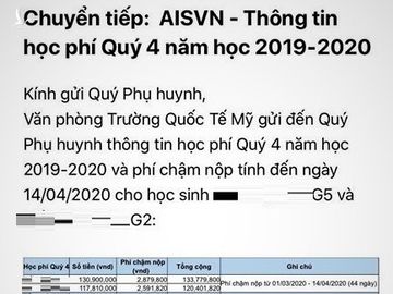 Truong quoc te thu 100% hoc phi, phu huynh muon chuyen truong cho con hinh anh 1 nop_hoc_phi.jpg