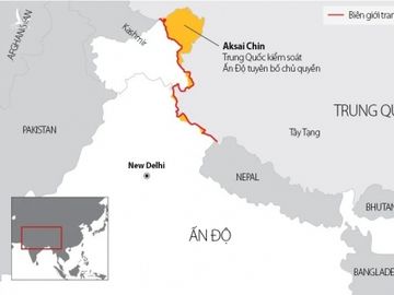 Khu vực tranh chấp trên biên giới Trung-Ấn. Đồ họa: SCMP.