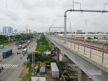 Hơn 17 km đường ray trên cao metro Bến ThànhSuối Tiên sẵn sàng chờ thử tàu