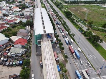 Hơn 17 km đường ray trên cao metro Bến ThànhSuối Tiên sẵn sàng chờ thử tàu