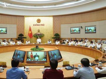 Toàn cảnh phiên họp thường kỳ của Chính phủ sáng 2-6. Ảnh: VGP