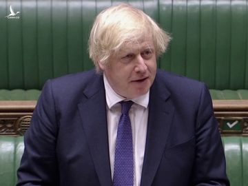 Tổng thống Anh Boris Johnson tại quốc hội ở London ngày 1/7. Ảnh: Reuters.