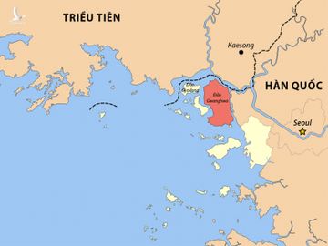 Vị trí đảo Ganghwa của Hàn Quốc. Đồ họa: Wiki Commons.