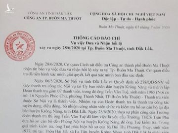 Thông tin chính thức vụ bắt thanh tra Sở Nội vụ tống tiền nữ giáo viên - Ảnh 2.