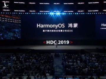 Huawei giới thiệu hệ điều hành Harmony của mình tại sự kiện các nhà phát triển của hãng năm 2019. Ảnh: Uganda Minnor.