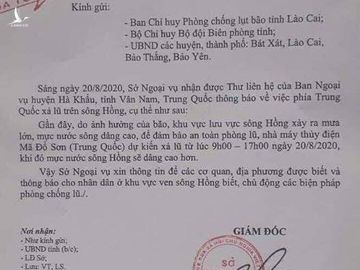 Thủy điện Trung Quốc xả lũ, lo ngại mực nước sông Hồng dâng cao bất thường - Ảnh 1.