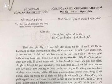  Công an cảnh báo lừa đảo khi nạp tiền vào ứng dụng Myaladdinz - Ảnh 1.