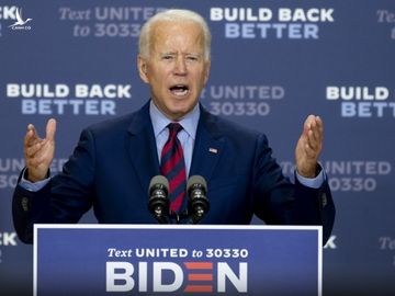 Ứng viên tổng thống đảng Dân chủ Joe Biden phát biểu tại thành phố Wilmington, bang Delaware, Mỹ, hôm 4/9. Ảnh: AFP.